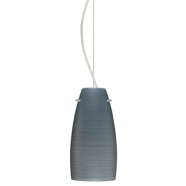 Besa Lighting Tao 10 Cord Pendant, Titan, Satin Nickel Finish, 1x75W Incandescent 1KX-1512TN-SN - main